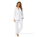 Adult Pajamas Long Sleeve Women Modal Viscose Pajamas Set Sleepwear Factory